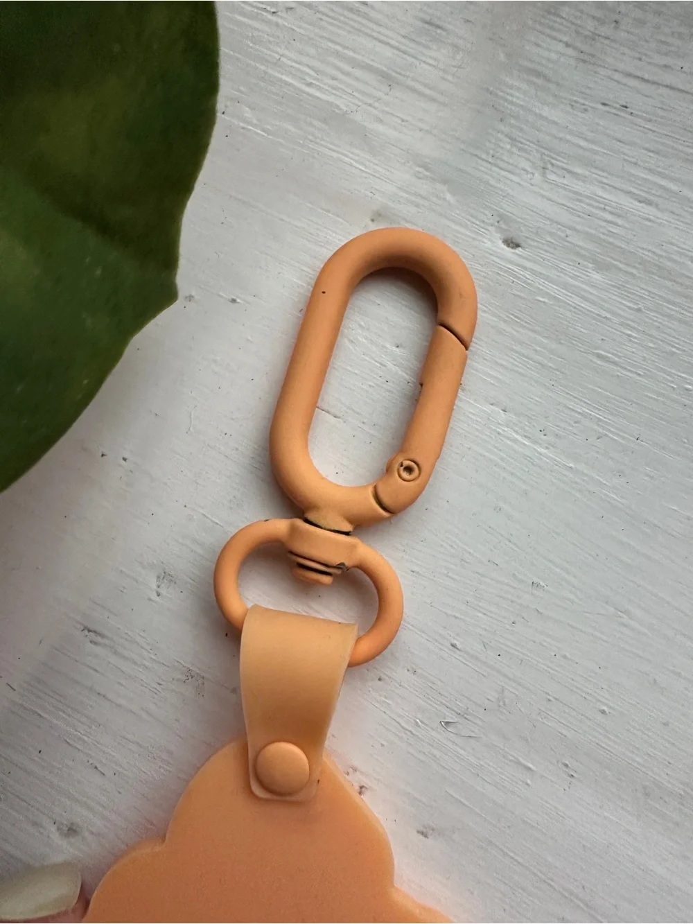Free People Peach Silicone Keychain Charm